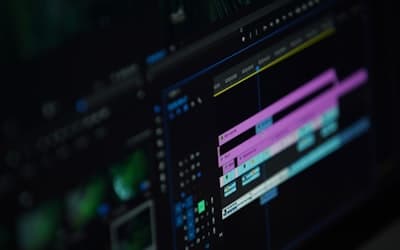 A close up of a computer screen with a bar chart on it