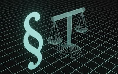 A scale and a dollar sign on a black background